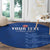 Custom England Cricket Round Carpet Go Three Lions - Blue Ver