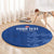 Custom England Cricket Round Carpet Go Three Lions - Blue Ver