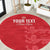 Custom England Cricket Round Carpet Go Three Lions - Red Ver