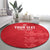 Custom England Cricket Round Carpet Go Three Lions - Red Ver