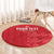 Custom England Cricket Round Carpet Go Three Lions - Red Ver