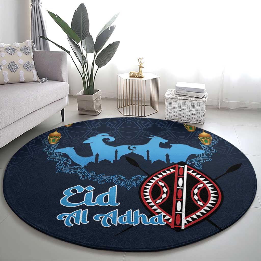 Kenya Happy Eid Mubarak Round Carpet Eid Al-Adha