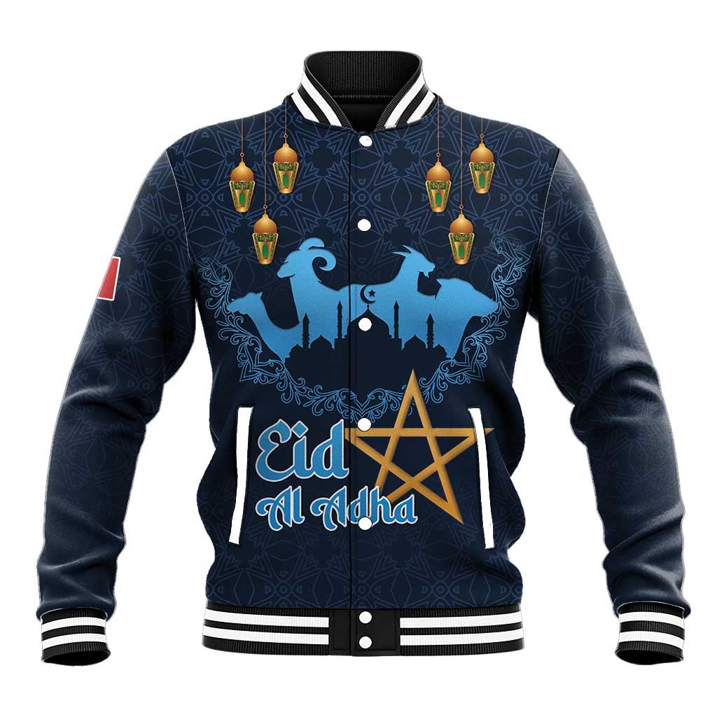 Morocco Happy Eid Mubarak Baseball Jacket Eid Al-Adha