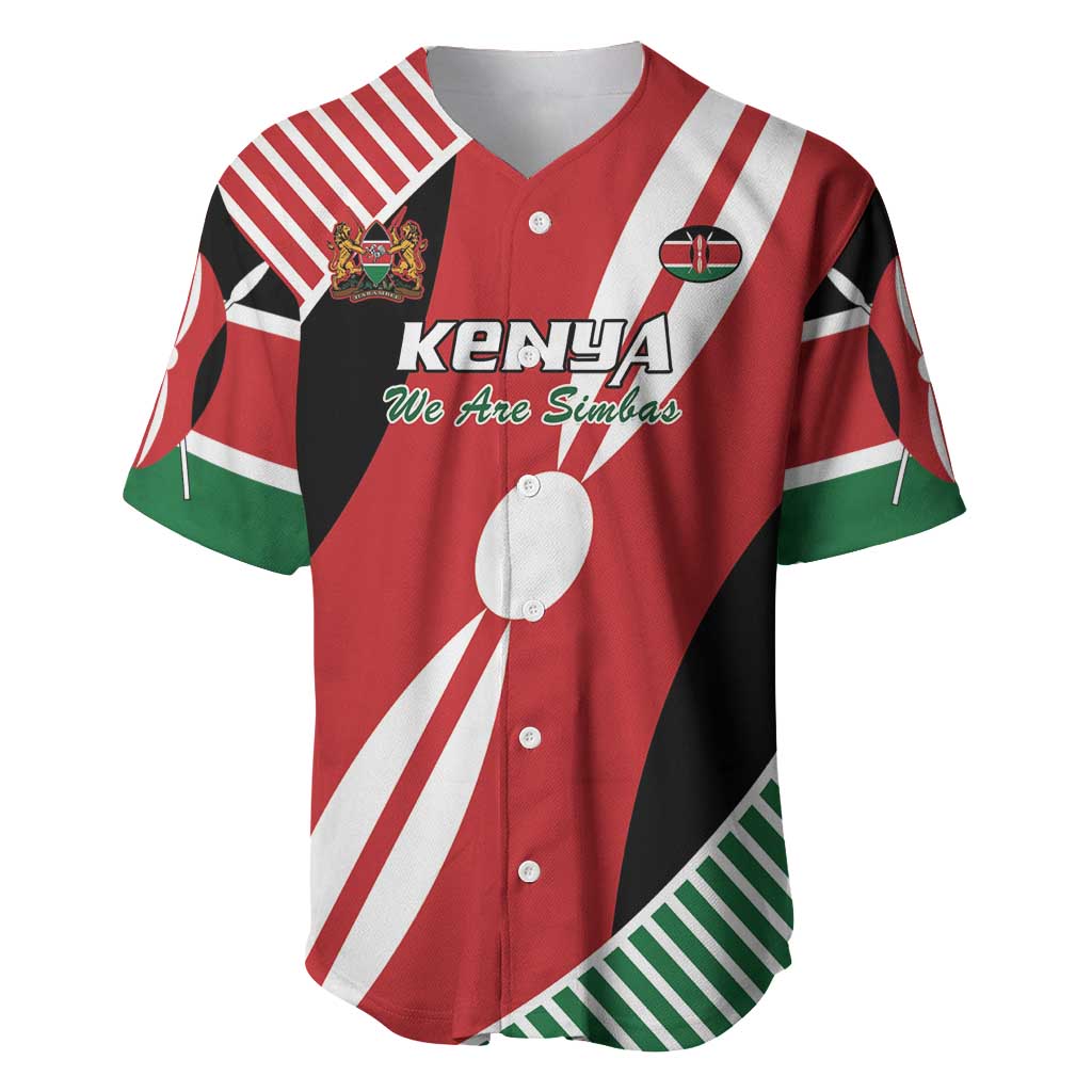 Custom Kenya Rugby Baseball Jersey Flag Style - Wonder Print Shop