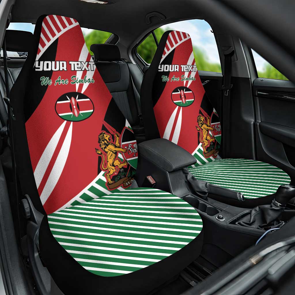 Custom Kenya Rugby Car Seat Cover Flag Style - Wonder Print Shop