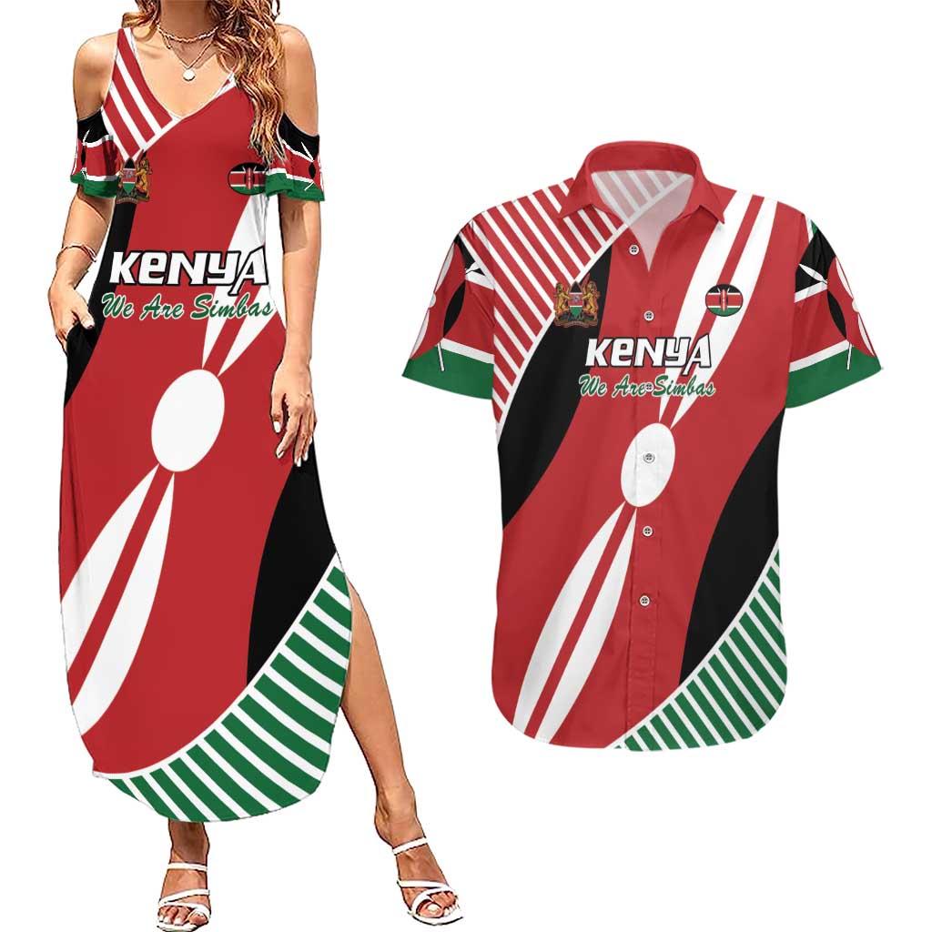 Custom Kenya Rugby Couples Matching Summer Maxi Dress and Hawaiian Shirt Flag Style - Wonder Print Shop