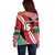 Custom Kenya Rugby Off Shoulder Sweater Flag Style - Wonder Print Shop