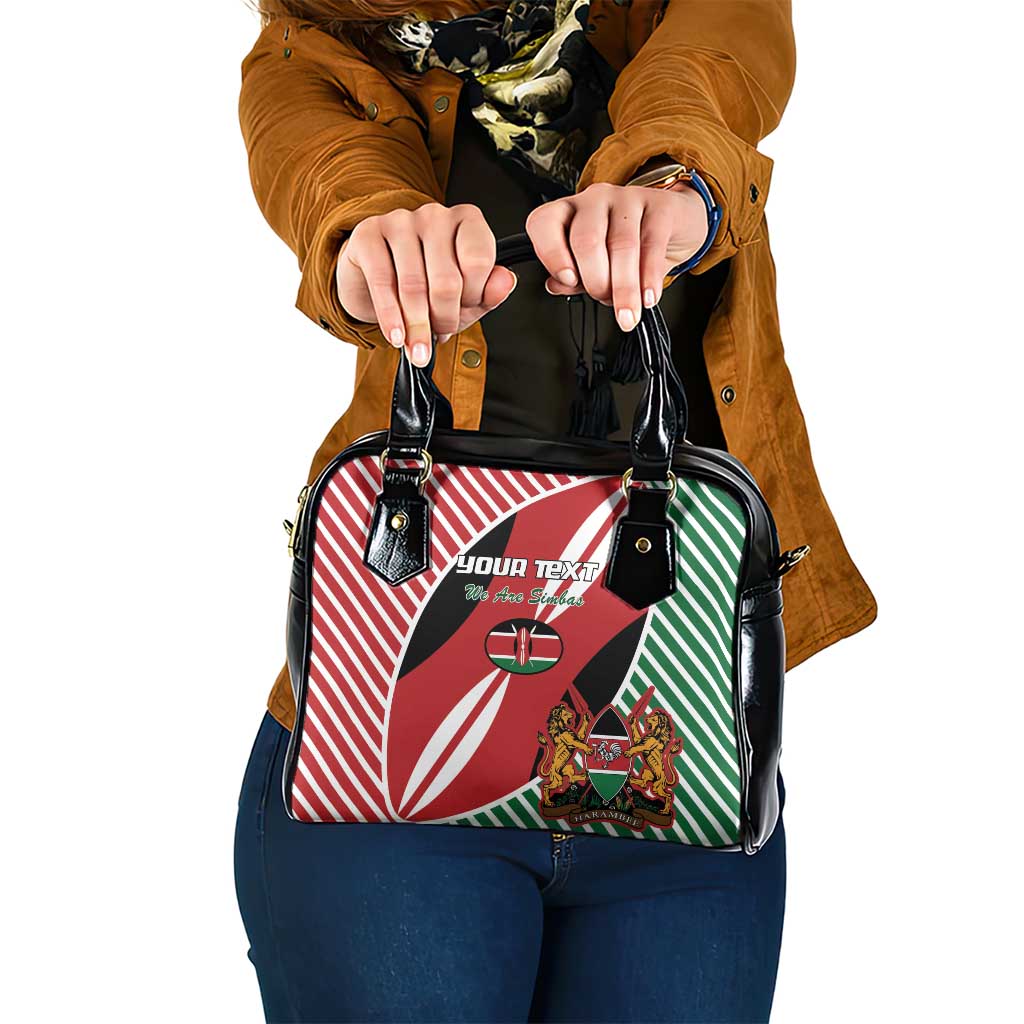 Custom Kenya Rugby Shoulder Handbag Flag Style