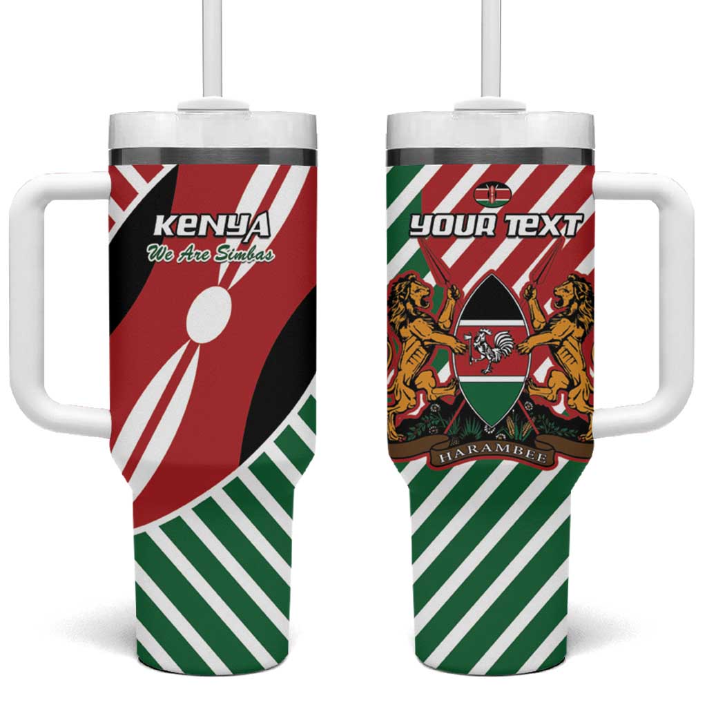 Custom Kenya Rugby Tumbler With Handle Flag Style - Wonder Print Shop