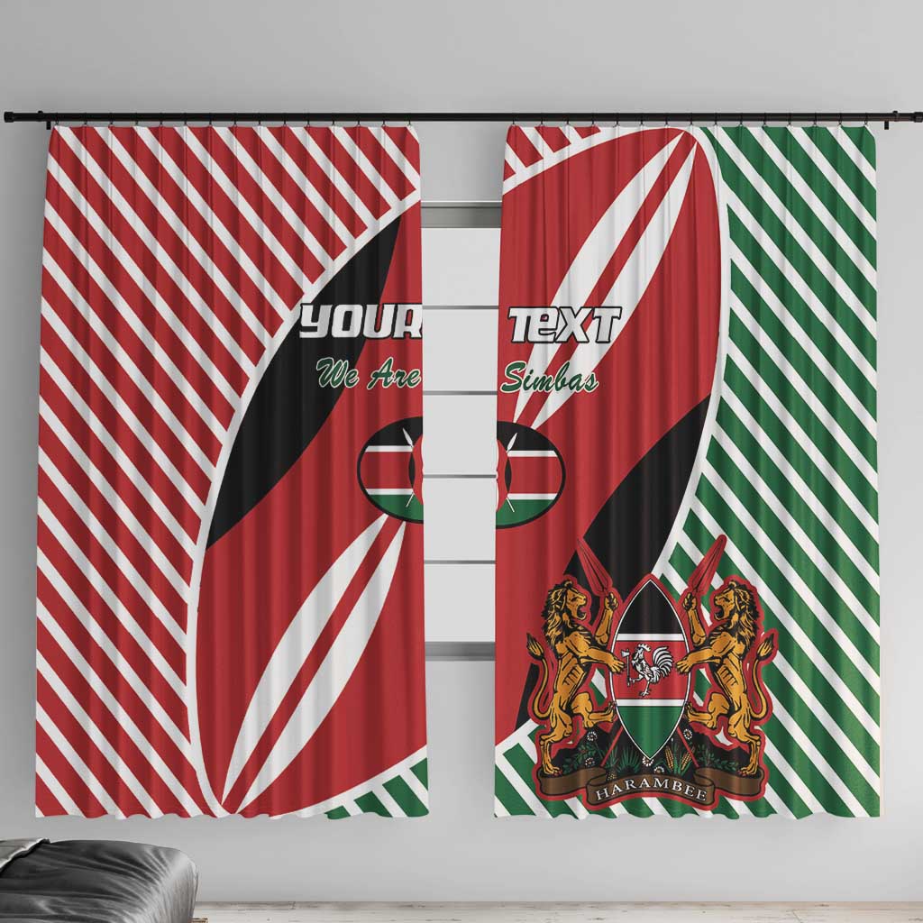 Custom Kenya Rugby Window Curtain Flag Style - Wonder Print Shop