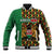 Kenya Baseball Jacket Coat Of Arms Kente Pattern - Wonder Print Shop