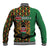 Kenya Baseball Jacket Coat Of Arms Kente Pattern - Wonder Print Shop