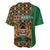 Kenya Baseball Jersey Coat Of Arms Kente Pattern - Wonder Print Shop