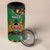 Kenya 4 in 1 Can Cooler Tumbler Coat Of Arms Kente Pattern - Wonder Print Shop