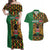 Kenya Couples Matching Off Shoulder Maxi Dress and Hawaiian Shirt Coat Of Arms Kente Pattern - Wonder Print Shop