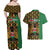 Kenya Couples Matching Off Shoulder Maxi Dress and Hawaiian Shirt Coat Of Arms Kente Pattern - Wonder Print Shop