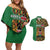 Kenya Couples Matching Off Shoulder Short Dress and Hawaiian Shirt Coat Of Arms Kente Pattern - Wonder Print Shop