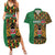 Kenya Couples Matching Summer Maxi Dress and Hawaiian Shirt Coat Of Arms Kente Pattern - Wonder Print Shop