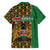 Kenya Family Matching Off Shoulder Short Dress and Hawaiian Shirt Coat Of Arms Kente Pattern - Wonder Print Shop