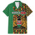 Kenya Family Matching Short Sleeve Bodycon Dress and Hawaiian Shirt Coat Of Arms Kente Pattern - Wonder Print Shop
