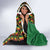 Kenya Hooded Blanket Coat Of Arms Kente Pattern