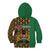 Kenya Kid Hoodie Coat Of Arms Kente Pattern - Wonder Print Shop