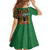 Kenya Kid Short Sleeve Dress Coat Of Arms Kente Pattern - Wonder Print Shop