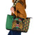 Kenya Leather Tote Bag Coat Of Arms Kente Pattern - Wonder Print Shop