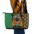 Kenya Leather Tote Bag Coat Of Arms Kente Pattern - Wonder Print Shop