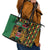 Kenya Leather Tote Bag Coat Of Arms Kente Pattern - Wonder Print Shop