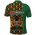 Kenya Polo Shirt Coat Of Arms Kente Pattern - Wonder Print Shop