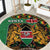 Kenya Round Carpet Coat Of Arms Kente Pattern