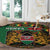 Kenya Round Carpet Coat Of Arms Kente Pattern