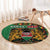 Kenya Round Carpet Coat Of Arms Kente Pattern