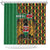 Kenya Shower Curtain Coat Of Arms Kente Pattern