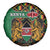 Kenya Spare Tire Cover Coat Of Arms Kente Pattern - Wonder Print Shop