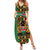 Kenya Summer Maxi Dress Coat Of Arms Kente Pattern - Wonder Print Shop