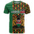 Kenya T Shirt Coat Of Arms Kente Pattern - Wonder Print Shop