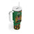 Kenya Tumbler With Handle Coat Of Arms Kente Pattern - Wonder Print Shop