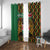 Kenya Window Curtain Coat Of Arms Kente Pattern - Wonder Print Shop