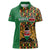 Kenya Women Polo Shirt Coat Of Arms Kente Pattern - Wonder Print Shop