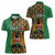 Kenya Women Polo Shirt Coat Of Arms Kente Pattern - Wonder Print Shop