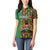 Kenya Women Polo Shirt Coat Of Arms Kente Pattern - Wonder Print Shop