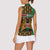 Kenya Women Sleeveless Polo Shirt Coat Of Arms Kente Pattern - Wonder Print Shop