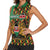 Kenya Women Sleeveless Polo Shirt Coat Of Arms Kente Pattern - Wonder Print Shop