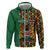 Kenya Zip Hoodie Coat Of Arms Kente Pattern - Wonder Print Shop