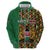 Kenya Zip Hoodie Coat Of Arms Kente Pattern - Wonder Print Shop