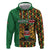 Kenya Zip Hoodie Coat Of Arms Kente Pattern - Wonder Print Shop