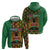 Kenya Zip Hoodie Coat Of Arms Kente Pattern - Wonder Print Shop