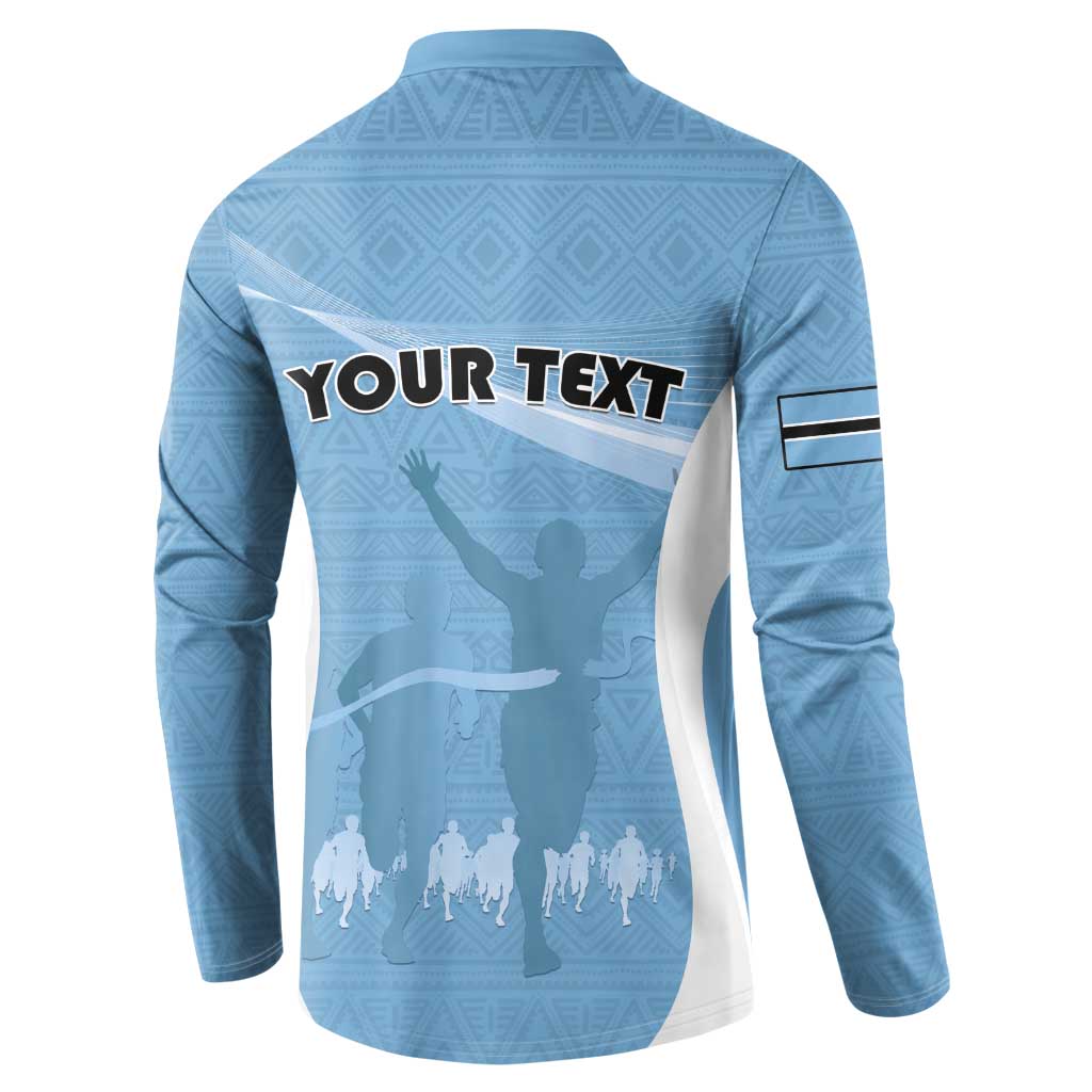 Personalized Botswana Athletics Button Sweatshirt Go Champions Go - Wonder Print Shop
